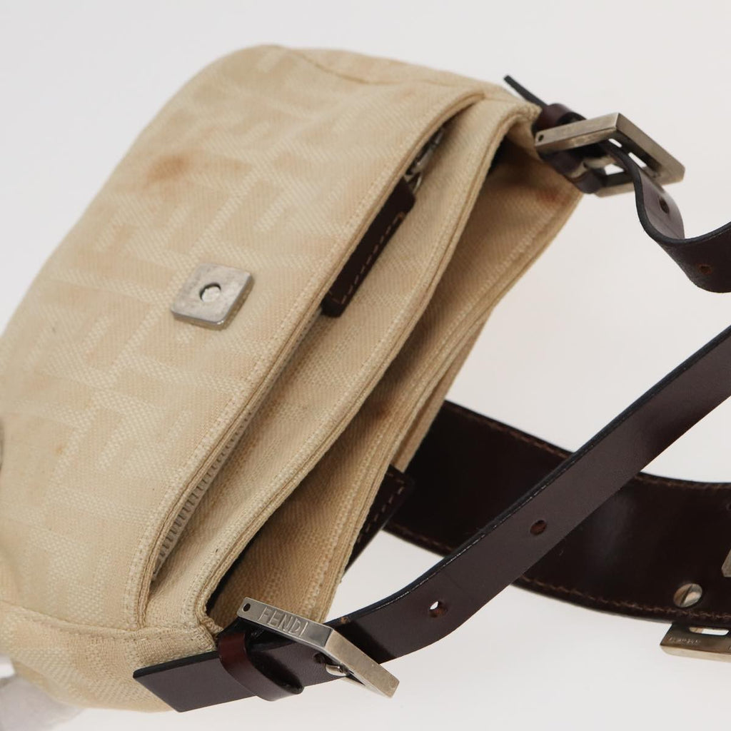 FENDI Zucca Canvas Mamma Baguette Shoulder Bag Beige83401