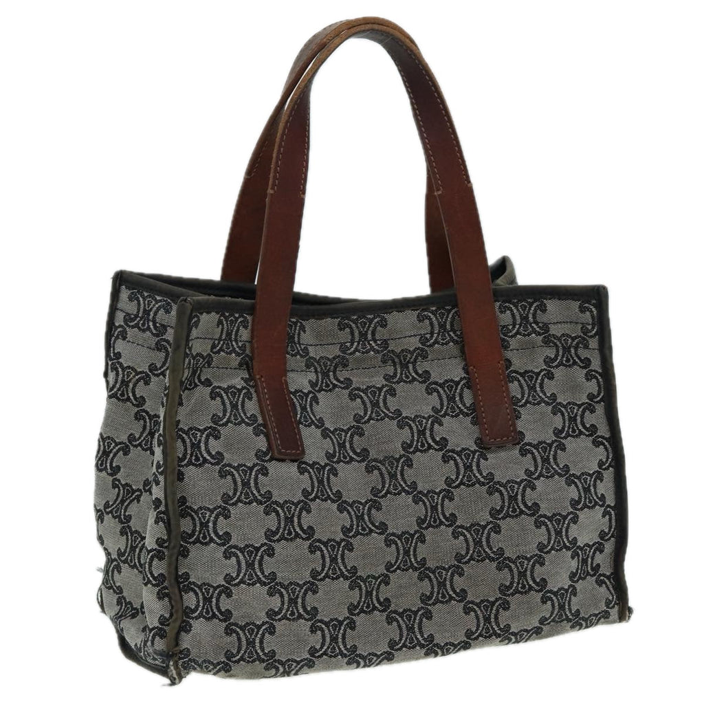 CELINE Paris Macadam Canvas Hand Bag Gray  83427