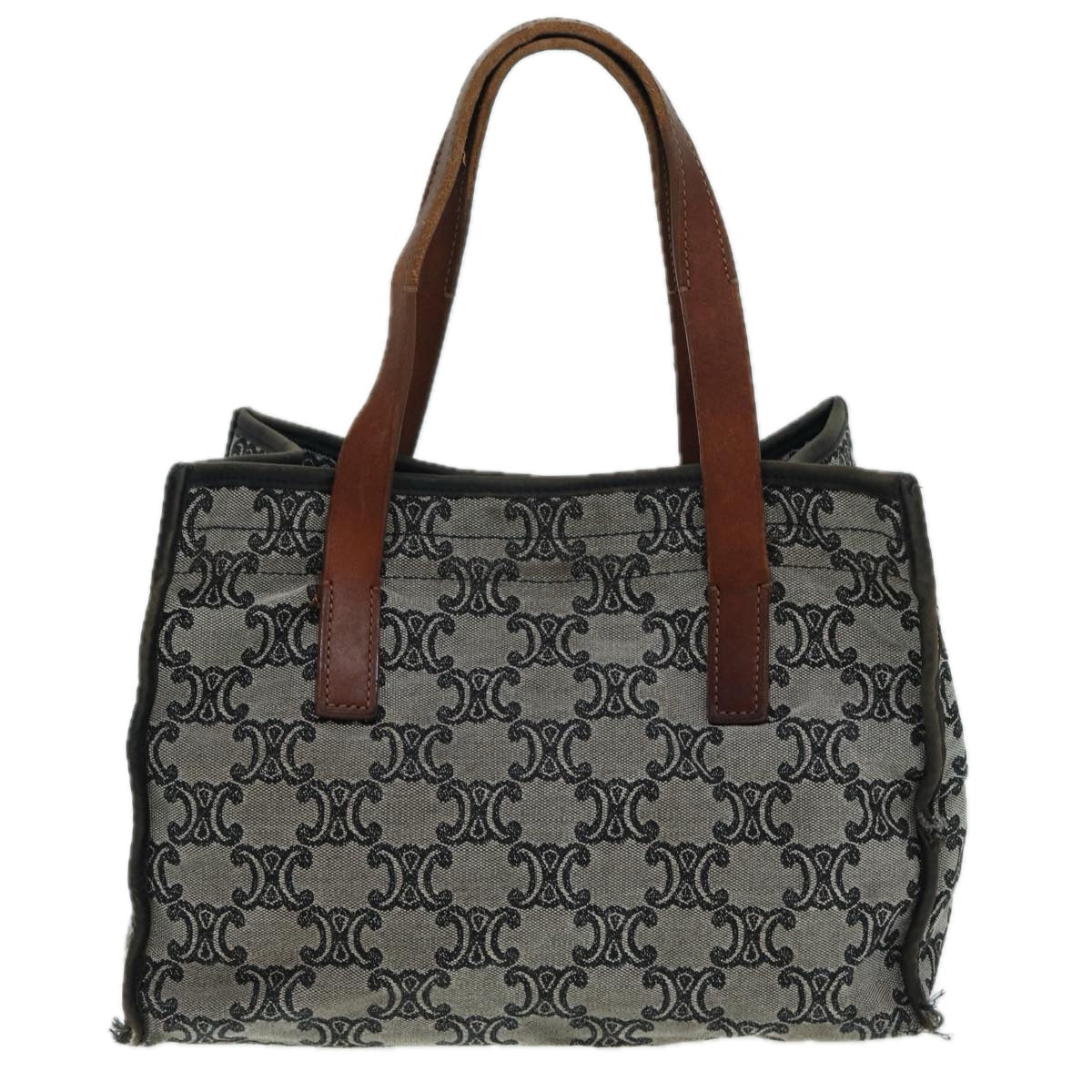 CELINE Paris Macadam Canvas Hand Bag Gray  83427