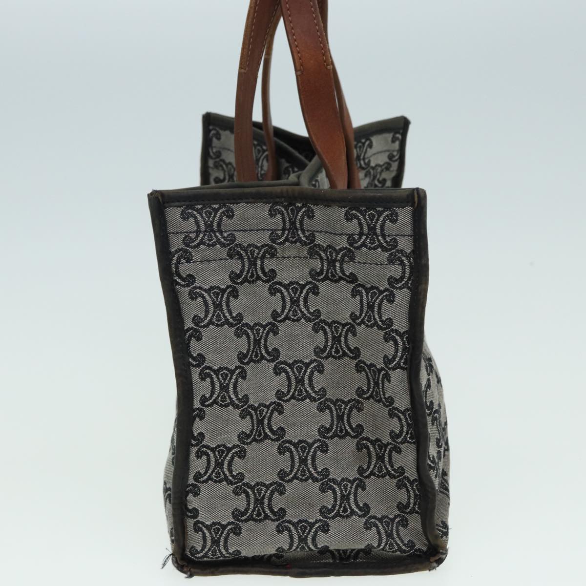 CELINE Paris Macadam Canvas Hand Bag Gray  83427