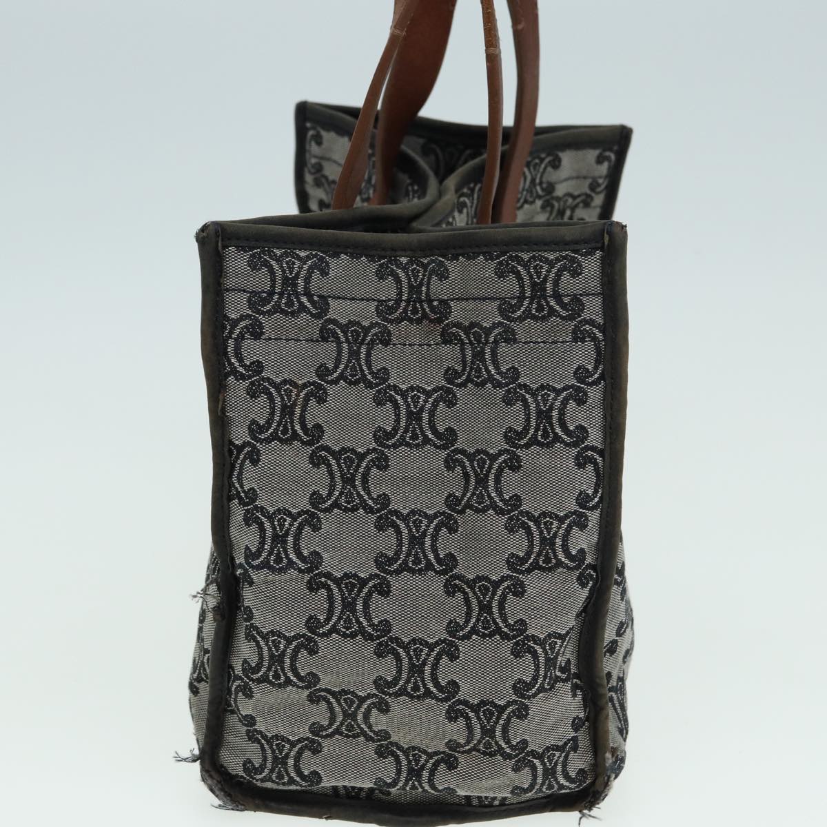 CELINE Paris Macadam Canvas Hand Bag Gray  83427