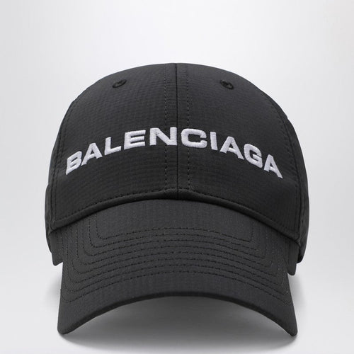 Balenciaga Black/White Logo Baseball Cap Men
