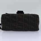 FENDI Zucca Canvas Mamma Baguette Shoulder Bag Brown Black83447