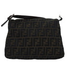 FENDI Zucca Canvas Mamma Baguette Shoulder Bag Brown Black83447