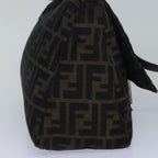FENDI Zucca Canvas Mamma Baguette Shoulder Bag Brown Black83447