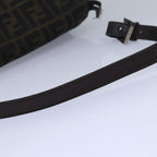 FENDI Zucca Canvas Mamma Baguette Shoulder Bag Brown Black83447