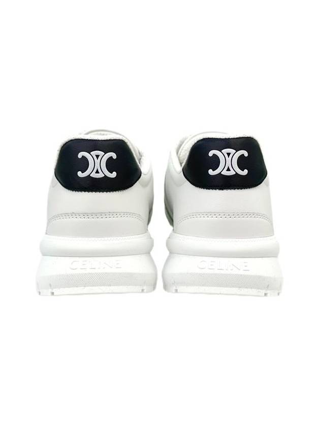 CELINE Runner CR02 Calfskin Lace-Up Low Top Sneakers White