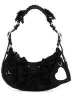 Balenciaga Le Cargol Fabric Shoulder Bag Black