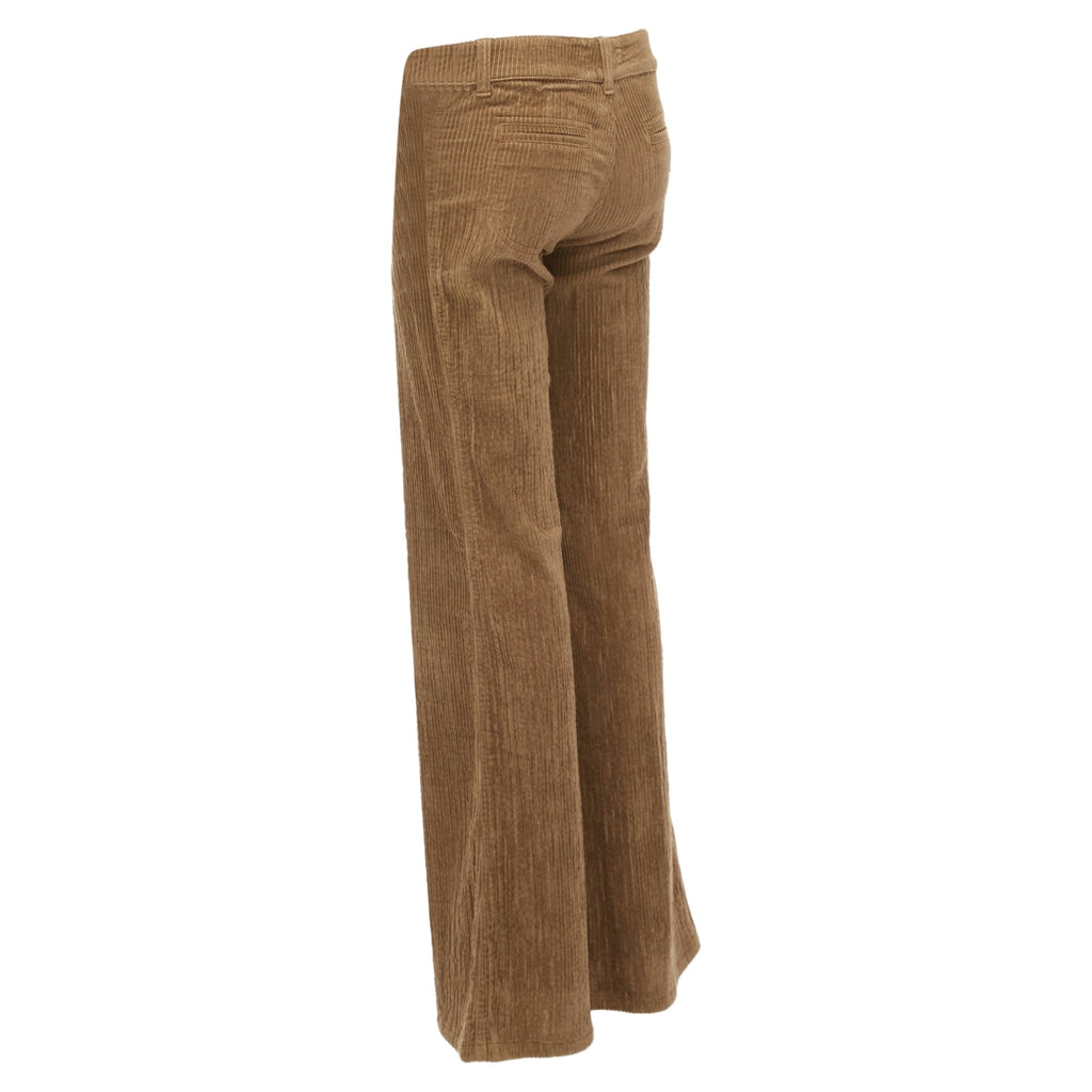 Chloe Cotton Corduroy Low Waist Flared Pants