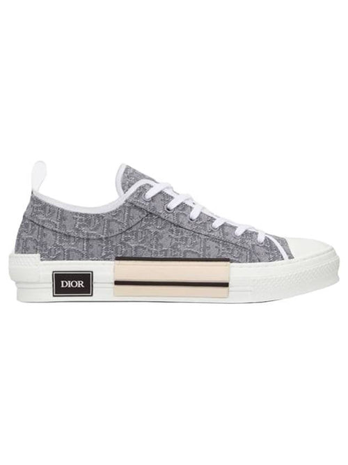 B23 Oblique Canvas Low Top Sneakers Ruthenium Dior