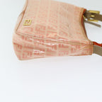 FENDI Zucchino Canvas Hand Bag Enamel Orange83668