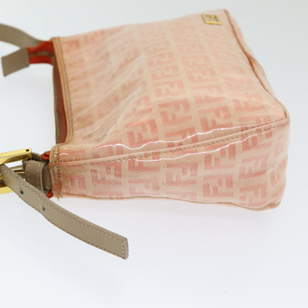 FENDI Zucchino Canvas Hand Bag Enamel Orange83668