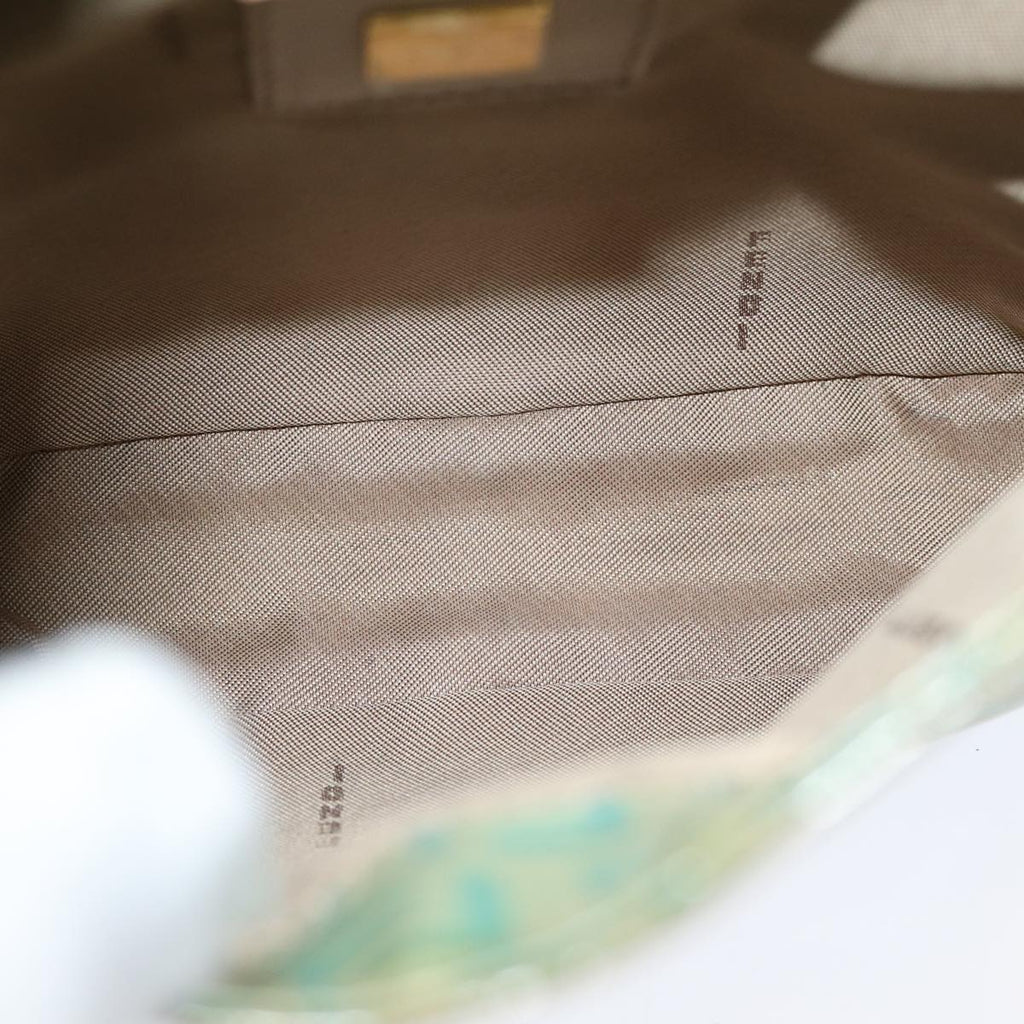 FENDI Zucchino Canvas Mamma Baguette Hand Bag Enamel83669