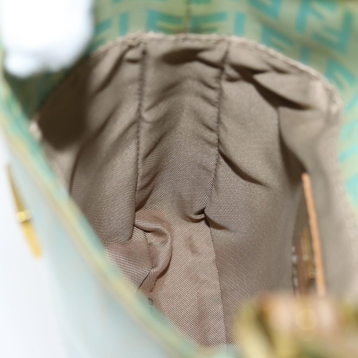 FENDI Zucchino Canvas Mamma Baguette Hand Bag Enamel83669