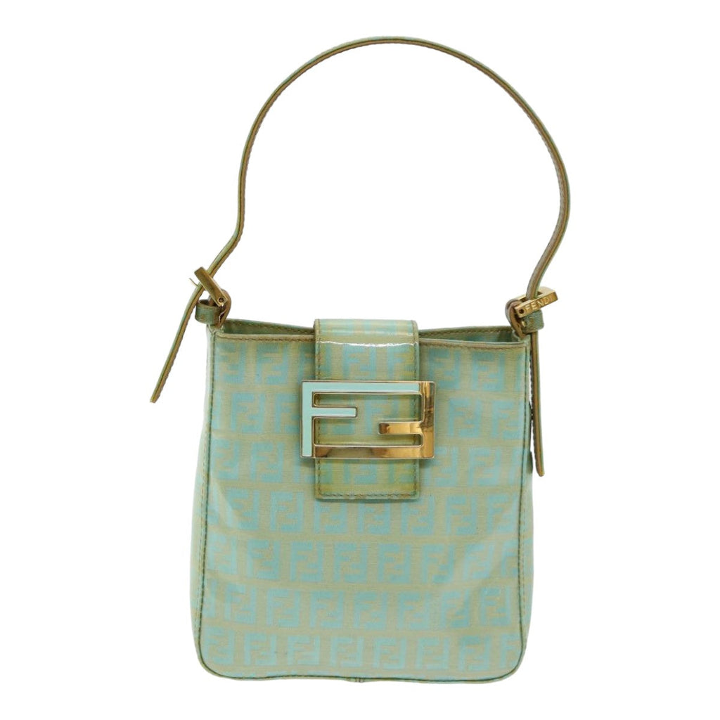 FENDI Zucchino Canvas Mamma Baguette Hand Bag Enamel83669
