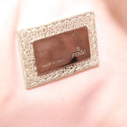 FENDI Zucchino Canvas Shoulder Bag Silver83685