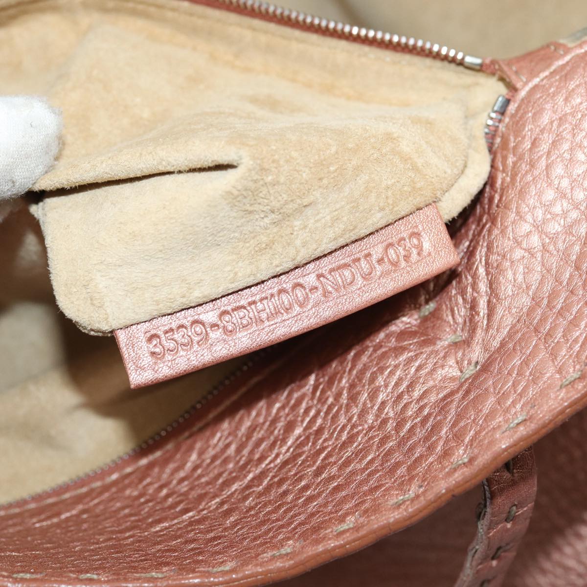 FENDI Tote Bag Leather Pink83686