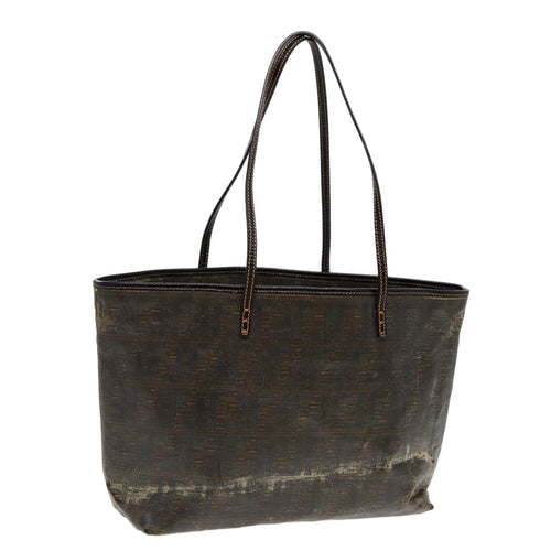 FENDI Zucca Canvas Tote Bag Brown Black83688