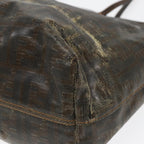 FENDI Zucca Canvas Tote Bag Brown Black83688