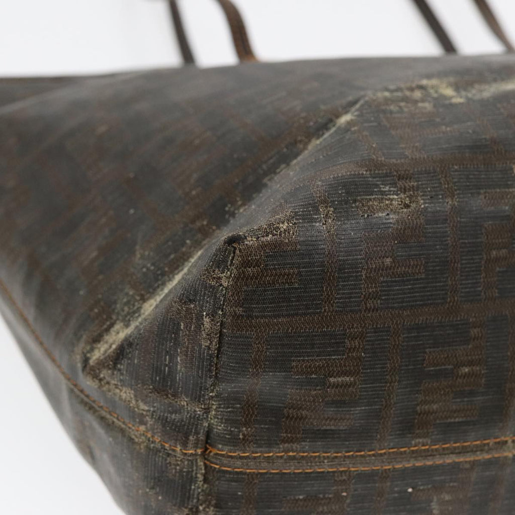 FENDI Zucca Canvas Tote Bag Brown Black83688