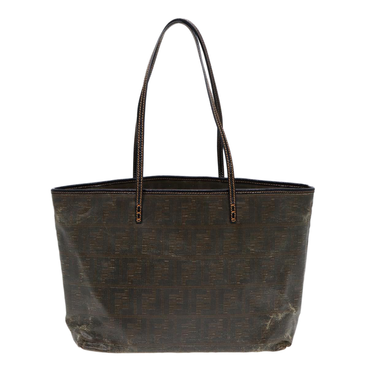 FENDI Zucca Canvas Tote Bag Brown Black83688