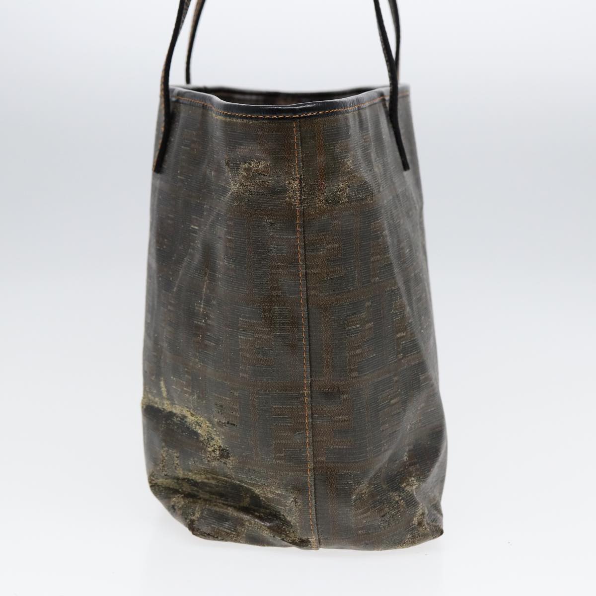 FENDI Zucca Canvas Tote Bag Brown Black83688