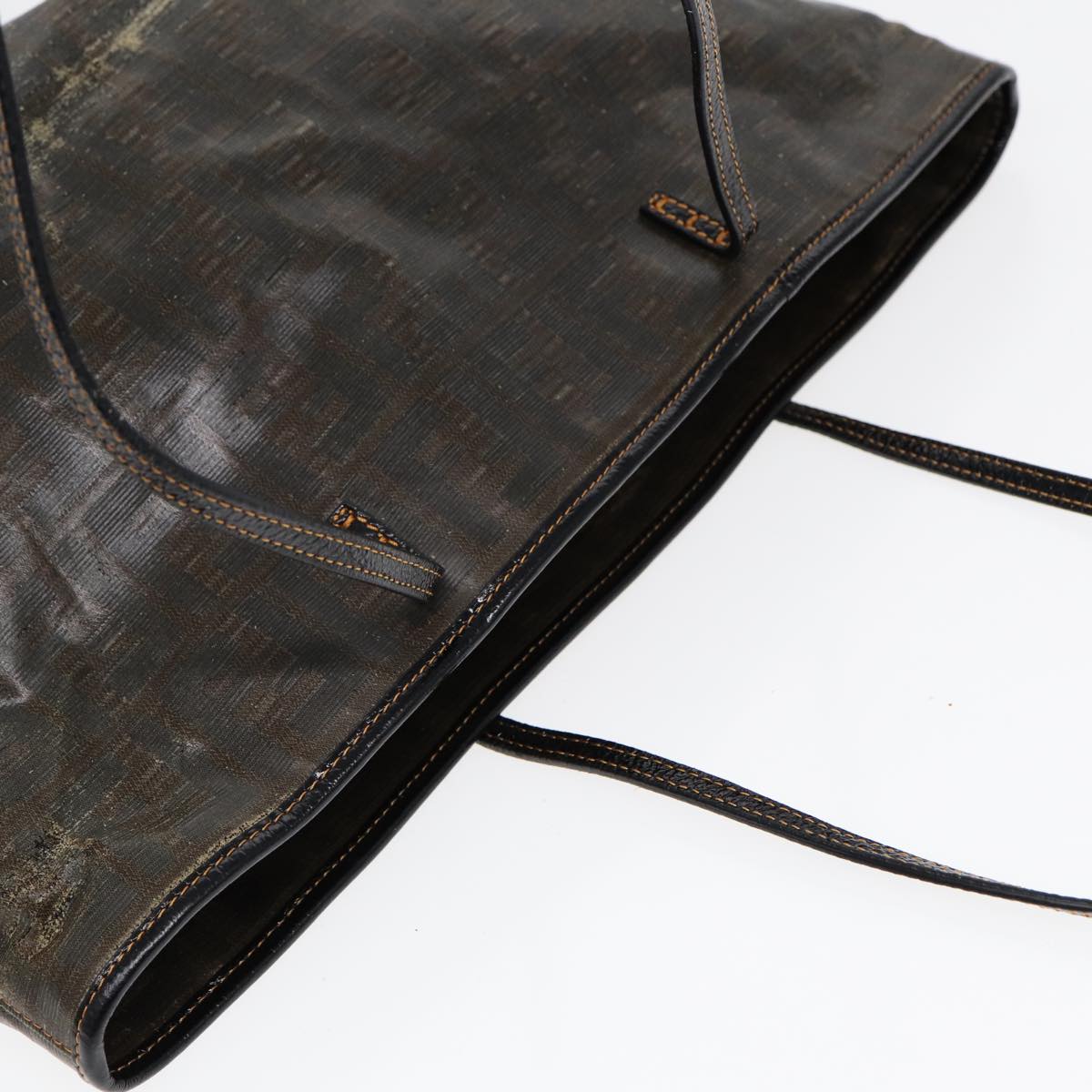 FENDI Zucca Canvas Tote Bag Brown Black83688