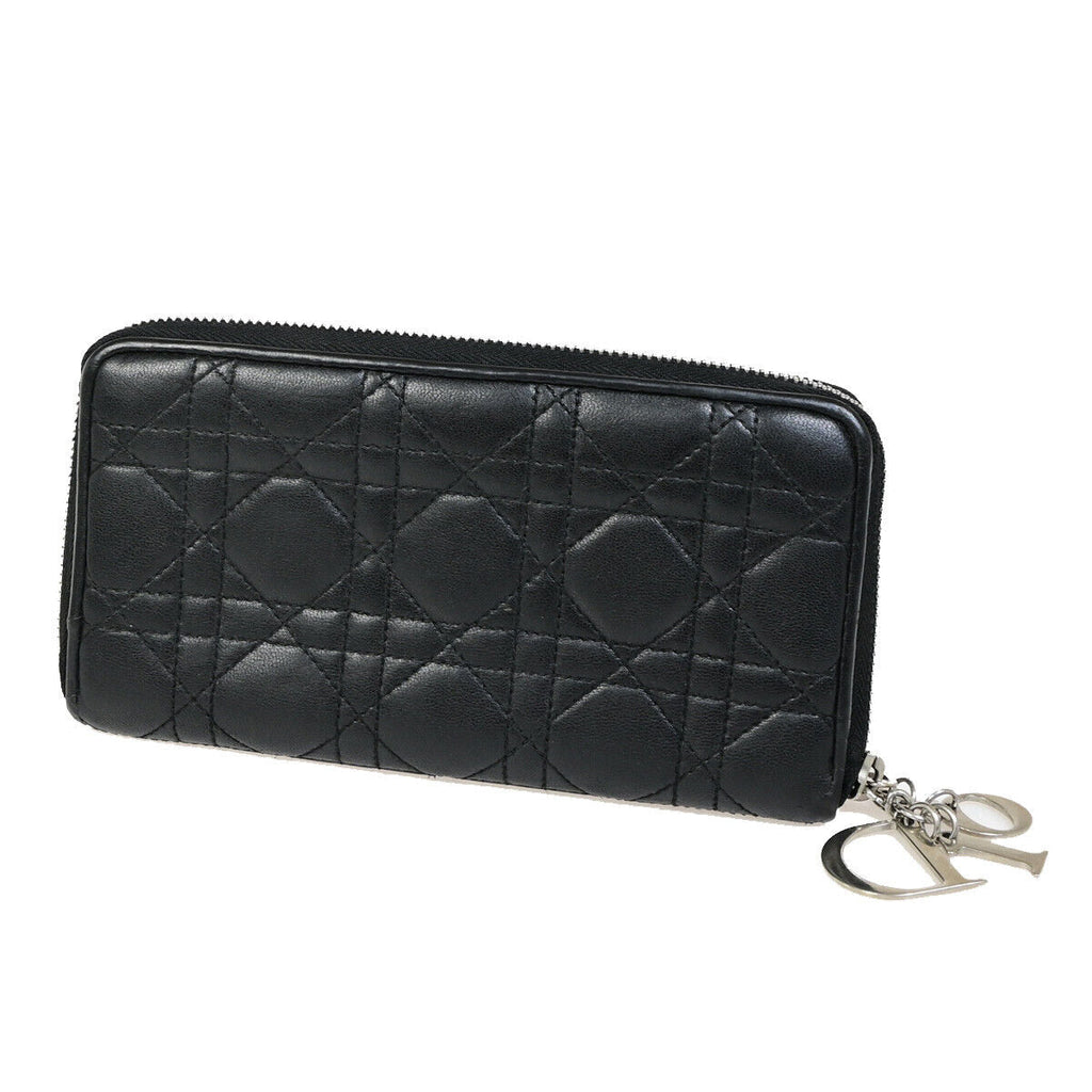 Dior Lady Dior  Leather Wallet  (Pre-Owned)