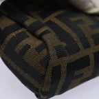 FENDI Zucca Canvas Pouch Black Brown83766