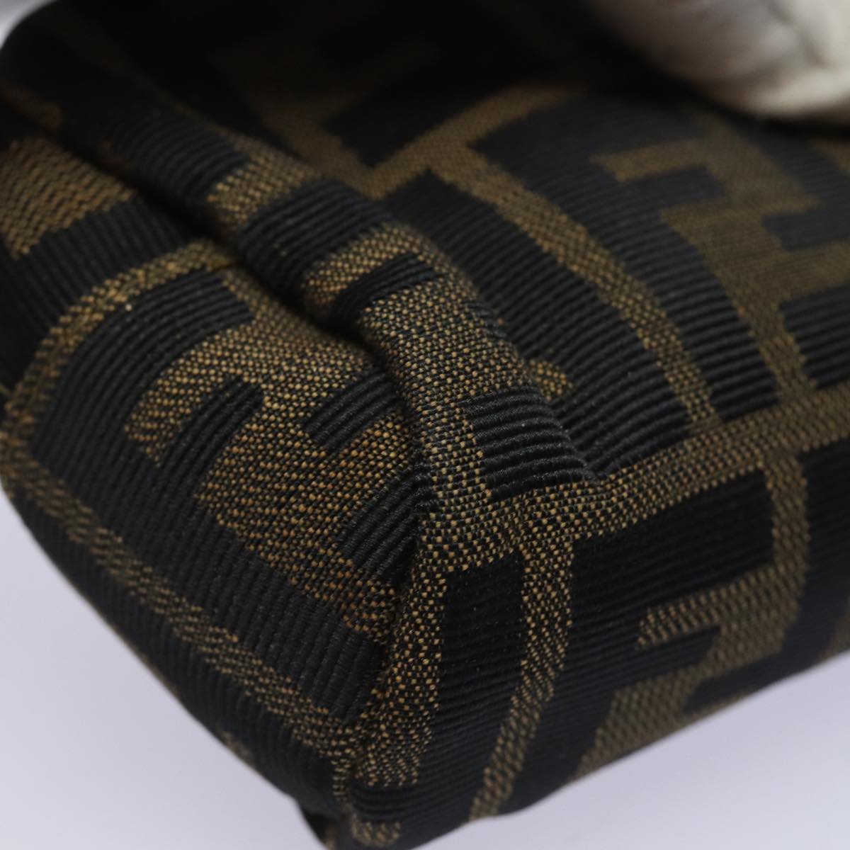 FENDI Zucca Canvas Pouch Black Brown83766