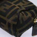 FENDI Zucca Canvas Pouch Black Brown83766