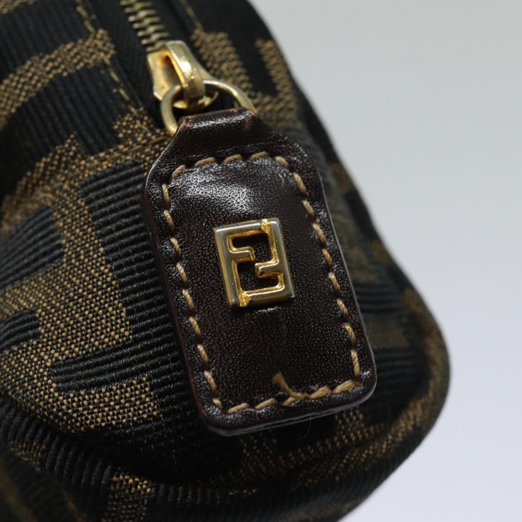 FENDI Zucca Canvas Pouch Black Brown83766