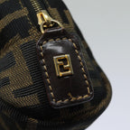 FENDI Zucca Canvas Pouch Black Brown83766