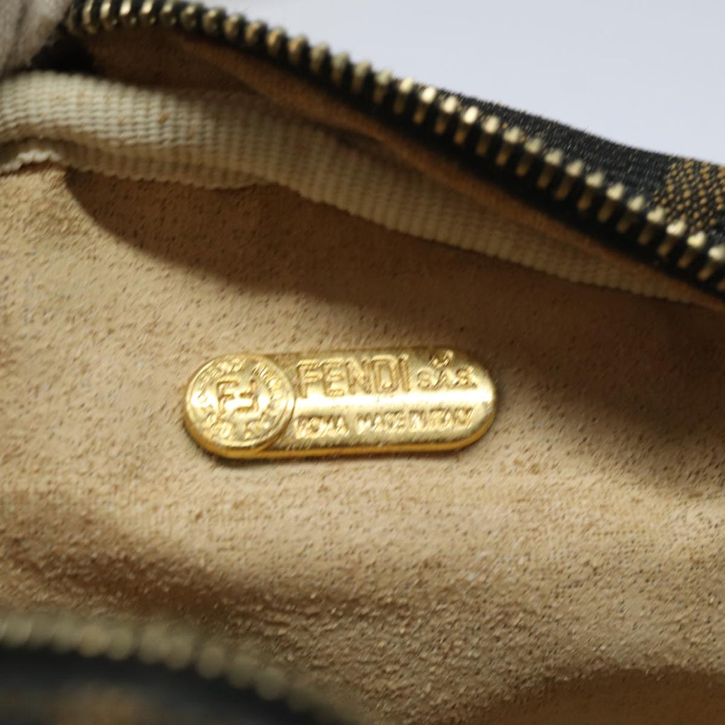 FENDI Zucca Canvas Pouch Black Brown83766