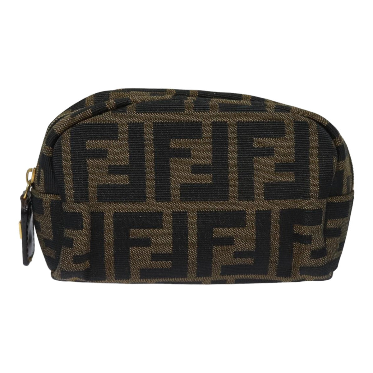 FENDI Zucca Canvas Pouch Black Brown83766