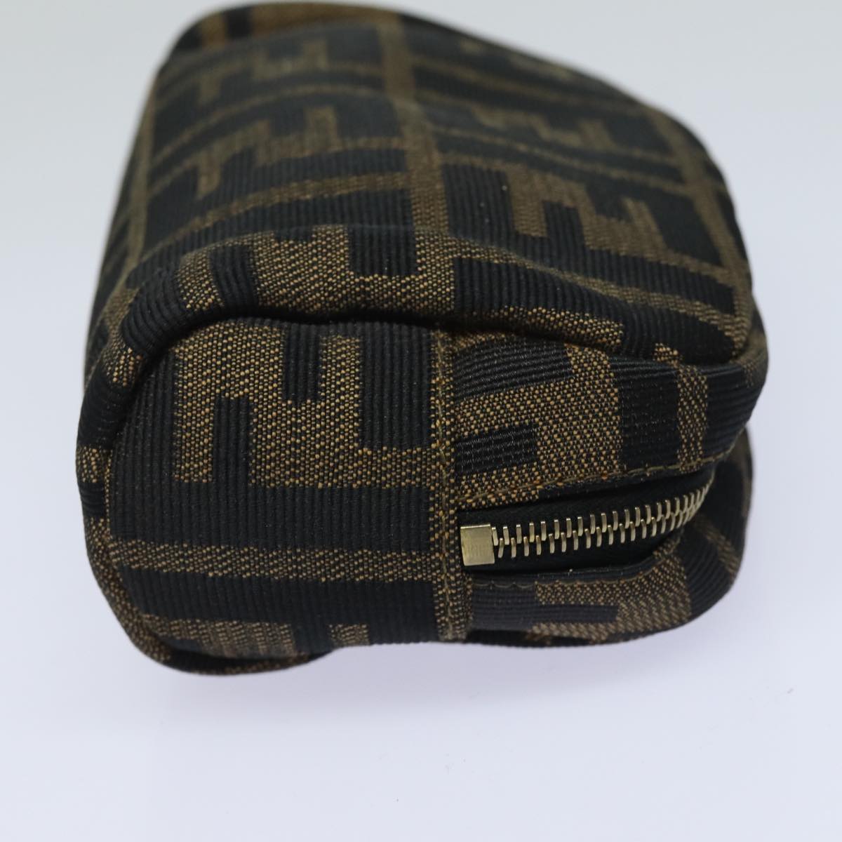 FENDI Zucca Canvas Pouch Black Brown83766