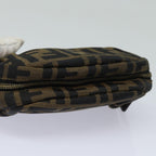 FENDI Zucca Canvas Pouch Black Brown83766
