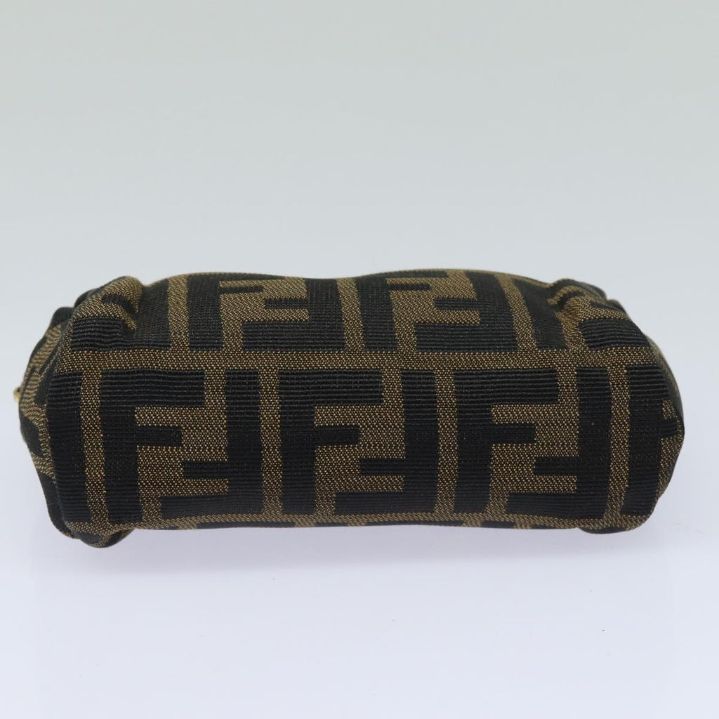 FENDI Zucca Canvas Pouch Black Brown83766