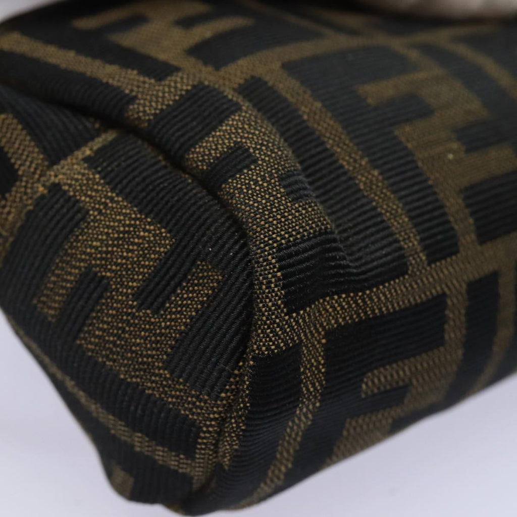 FENDI Zucca Canvas Pouch Black Brown83766