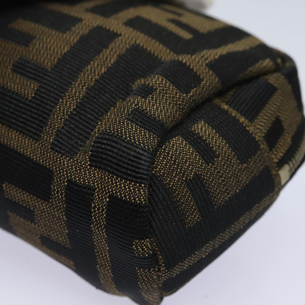 FENDI Zucca Canvas Pouch Black Brown83766