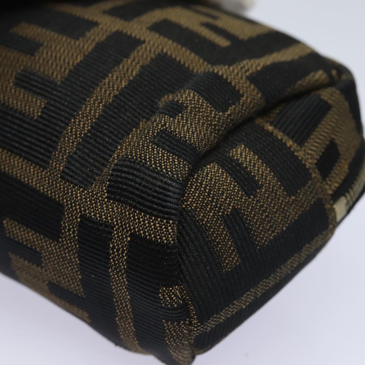 FENDI Zucca Canvas Pouch Black Brown83766