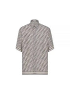 Oblique Short Sleeve Shirt Grey Dior