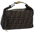 FENDI Zucca Canvas Vanity Hand Bag Brown83809