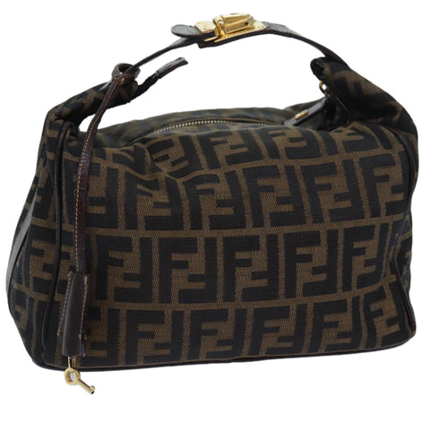 FENDI Zucca Canvas Vanity Hand Bag Brown83809