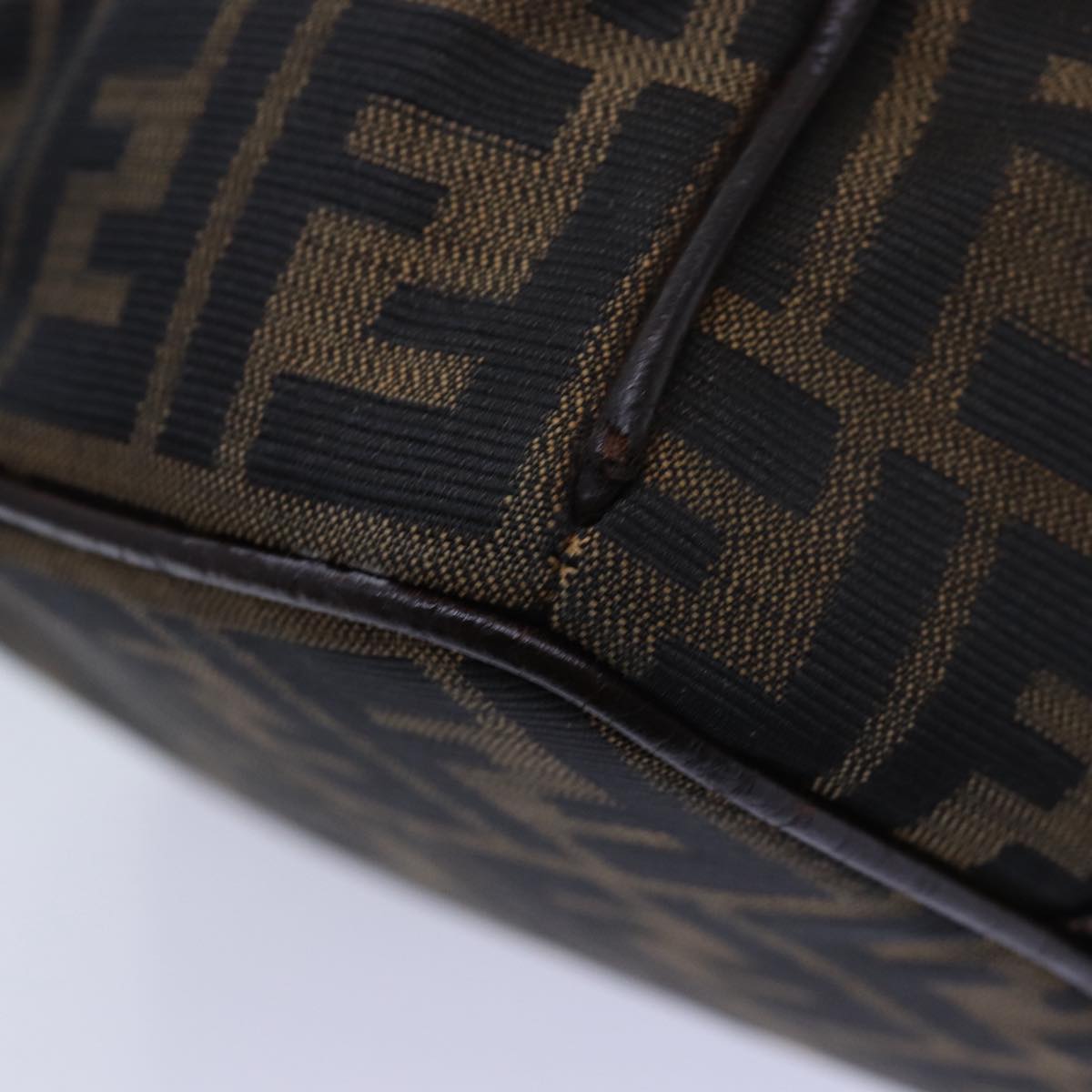 FENDI Zucca Canvas Vanity Hand Bag Brown83809
