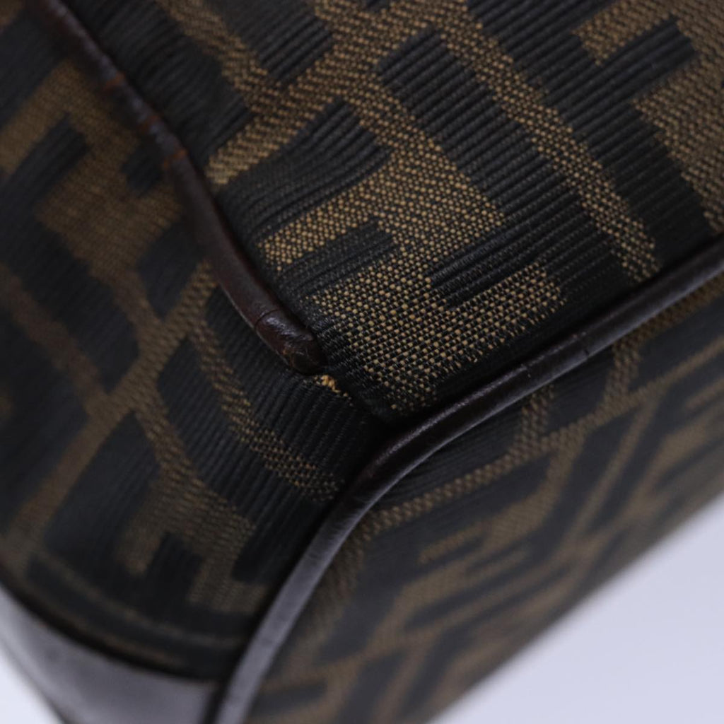 FENDI Zucca Canvas Vanity Hand Bag Brown83809