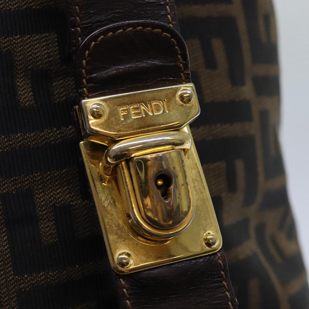 FENDI Zucca Canvas Vanity Hand Bag Brown83809