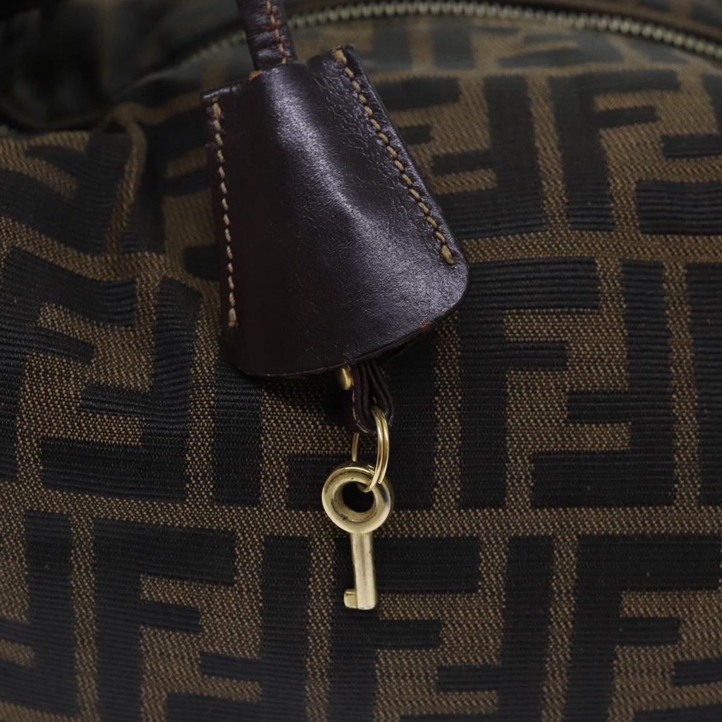 FENDI Zucca Canvas Vanity Hand Bag Brown83809