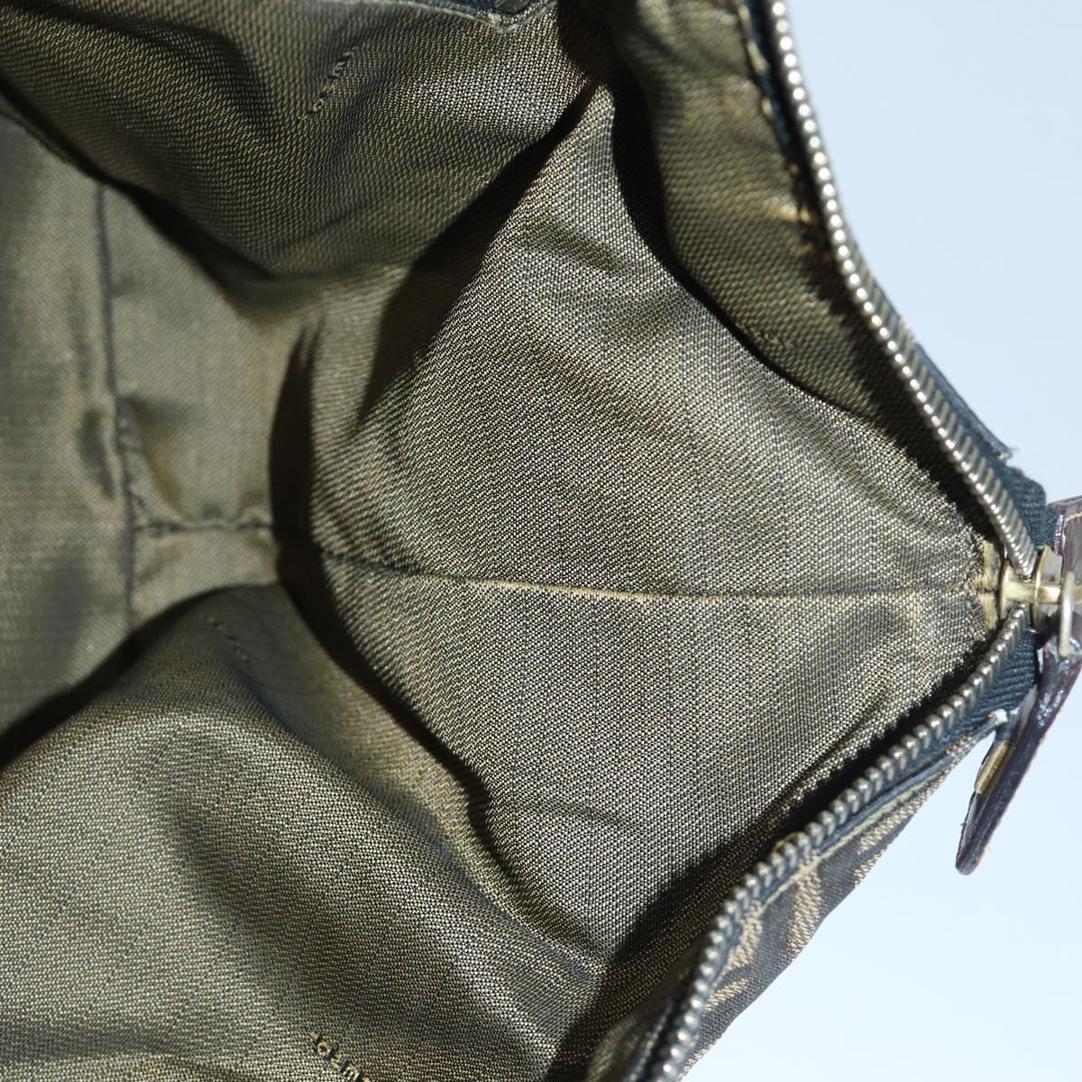 FENDI Zucca Canvas Vanity Hand Bag Brown83809