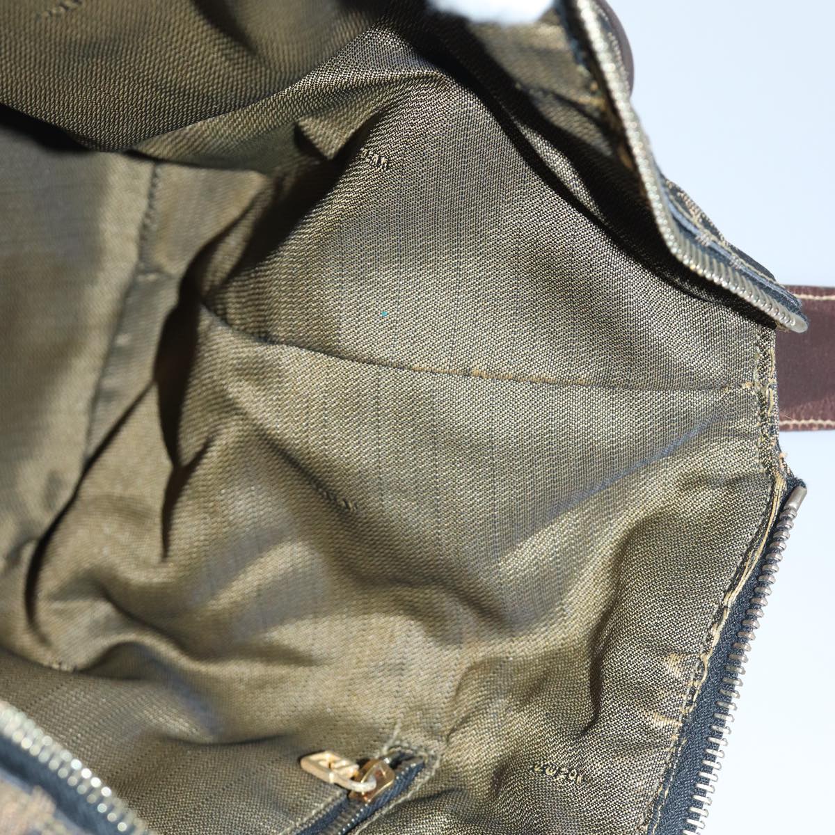 FENDI Zucca Canvas Vanity Hand Bag Brown83809